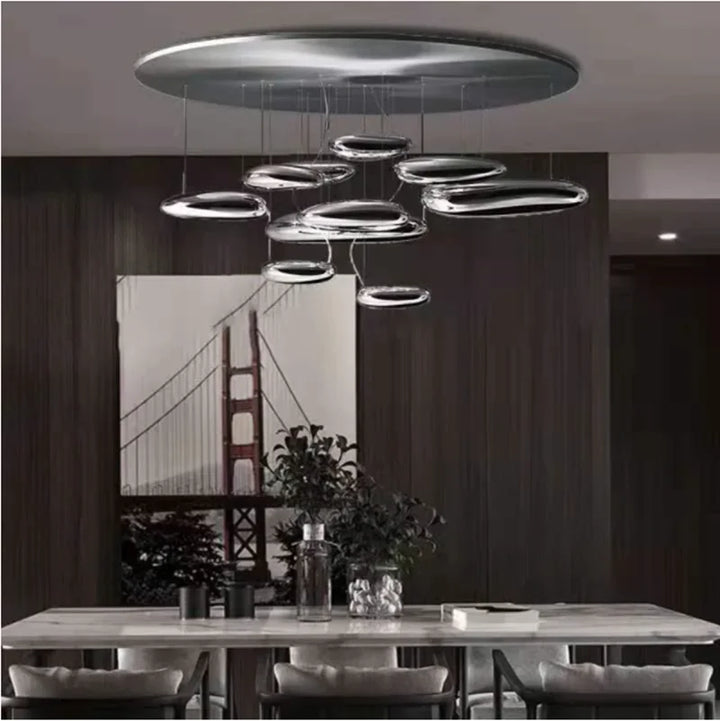 BUYBAY ELECTRIFIED CEILING Suspension light Sliver Nordic design pendant lighting Luxur Metal Mercury Ceiling Lamp art deco lamp