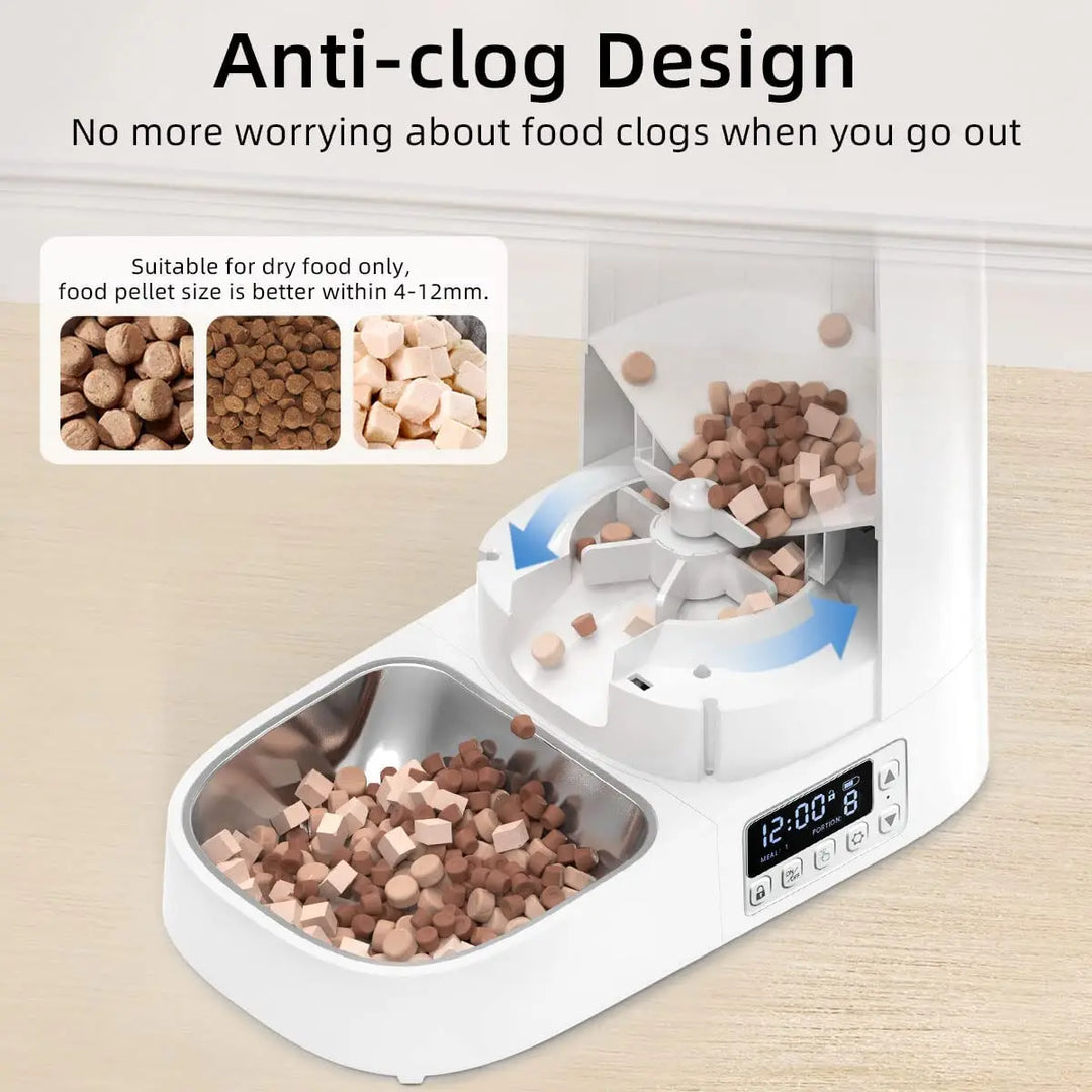 ROJECO 4L Automatic Pet Feeder Button Version Auto Cat Food Dispenser Accessories Smart Control Pet Feeder For Cats Dog Dry Food