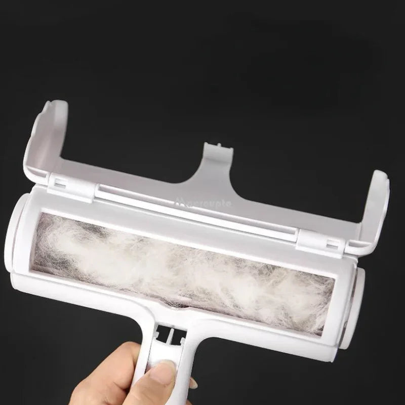 Pet Hair Remover Roller 2-Way Removing Dog Cat Hair From forniture Self-cleaning Lint Pet Hair Remover One Hand Operat