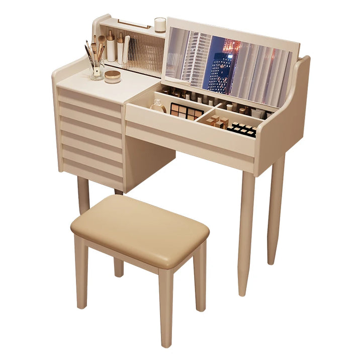 Girl Affordable Dressing Table White Small Essentials Wood Dressing Table Cabinet Stool Coiffeuse De Chambre Bedroom Furniture