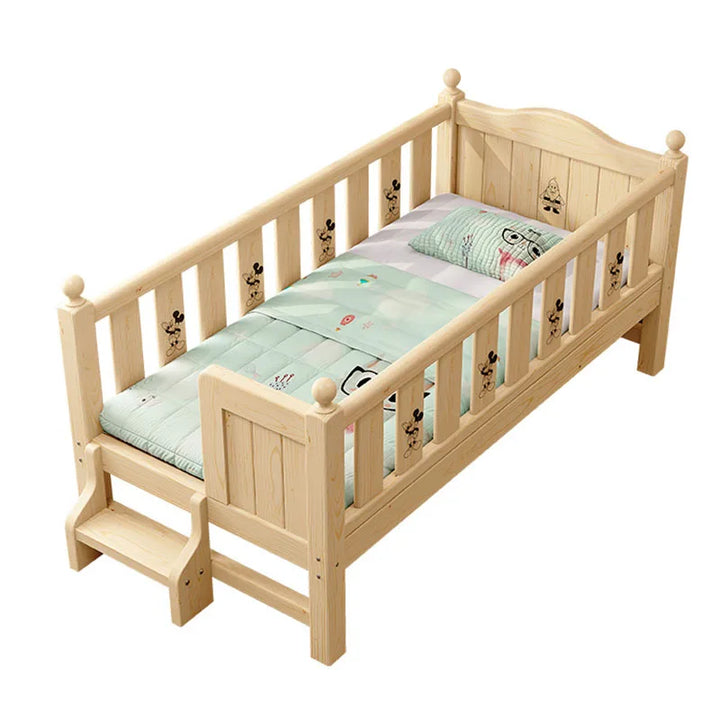 Solid Wood Kids Bed Girls Guardrail Fashion Platform Children Beds Toddler Boy Letto Una Piazza E Mezzo Bedroom Furniture