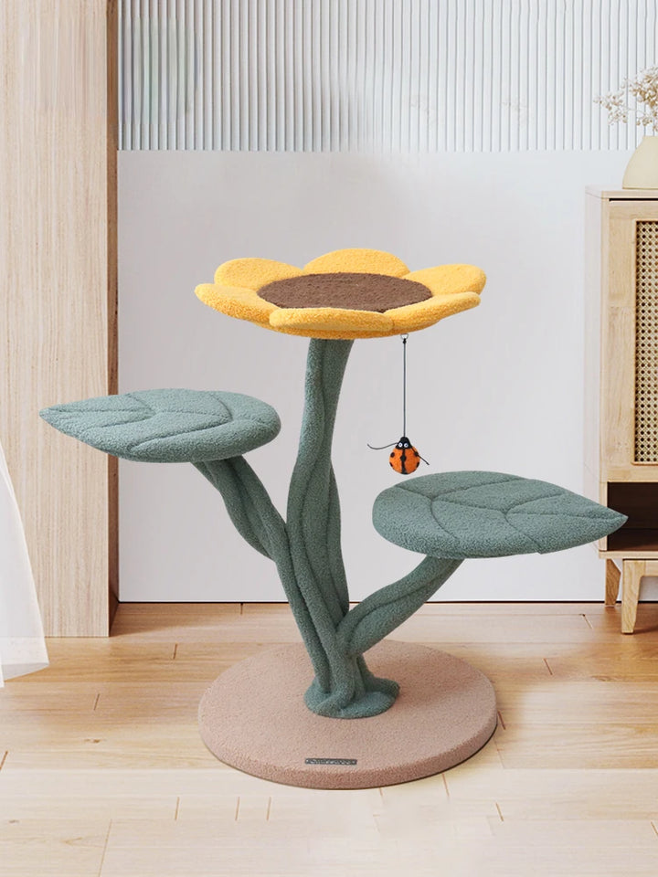 Cat Tree Sunflower Cat Climbing Frame Flower Cat Tower Tedi Velvet Multi-layer Pet Supplies Pet Accessories