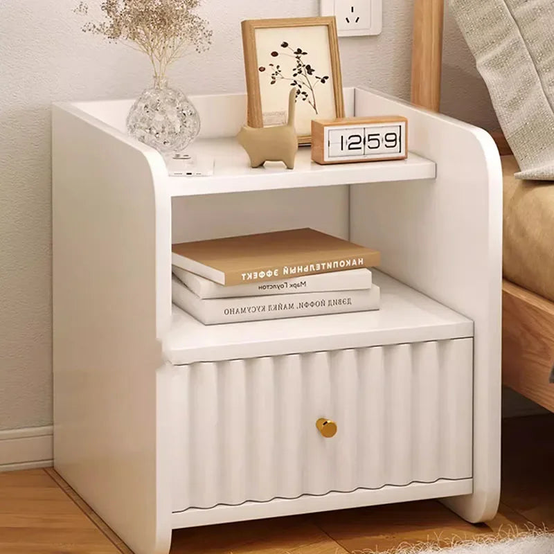 Minimalist Storage Nightstand Table Kawaii Dormitory Small Drawers Bedsides Table Trendy Narrow Mesinhas De Cabeceira Furniture