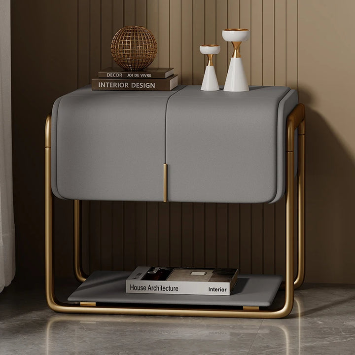 Luxury Italian Nightstands Nordic Makeup Modern Narrow Bedside Table Simple Storage Box Center Table De Chevet Bedroom Furniture