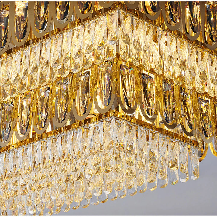 Modern Home Decor 2024 Ceiling Lamps Gold Large Crystal Ceiling Light Luxury Chandeliers LED Lustres for Living Room