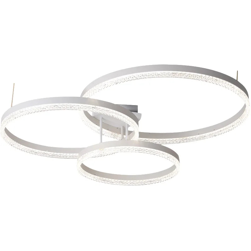 Modern Rings Design Acrylic Ceiling Lights For Parlour Bedroom Kitchen Study Room Indoor Deco Lamps Dimmable Lighting AC90-260V