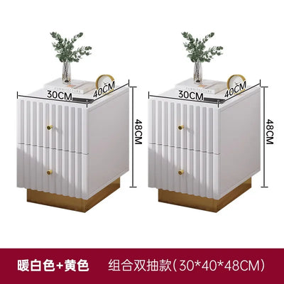 White Bedside Table File Storage Cabinet Salon Design Fashion Nordic Simple Nightstands Living Room Stand Meble Home Furniture