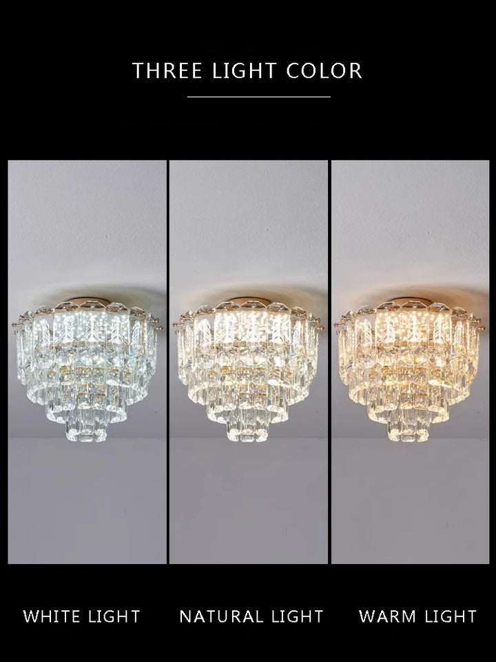 Nordic Luxury Small Crystal Chandelier Ceiling Led Home Decoration Hallway Aisle Balcony Ceiling Lamp Lustres