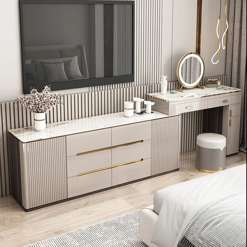 Mobile Salon Dressing Table Mirror Nightstands Vanity Bedside Dressing Table Drawers Coiffeuse De Chambre Bedroom Furniture