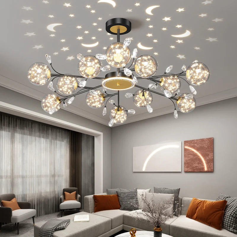 Living Room Lamp Light Luxury Chandeliers Bedroom Nordic Modern Minimalist Lamp New Creative Hall Restaurant Long Ceiling Lamp