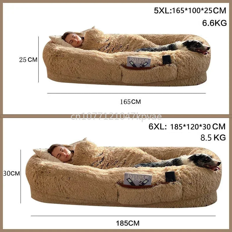 Pet Mat Sofa Dog Bedding Calming Furniture Protector Adult Sized Human Dog Bed Fluffy Pet Bed Long Plush Luxury Designer Dog