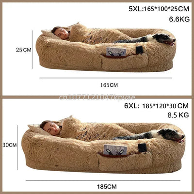 Pet Mat Sofa Dog Bedding Calming Furniture Protector Adult Sized Human Dog Bed Fluffy Pet Bed Long Plush Luxury Designer Dog