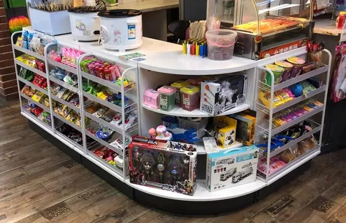 Supermarket checkout counter Convenience store corner bar counter