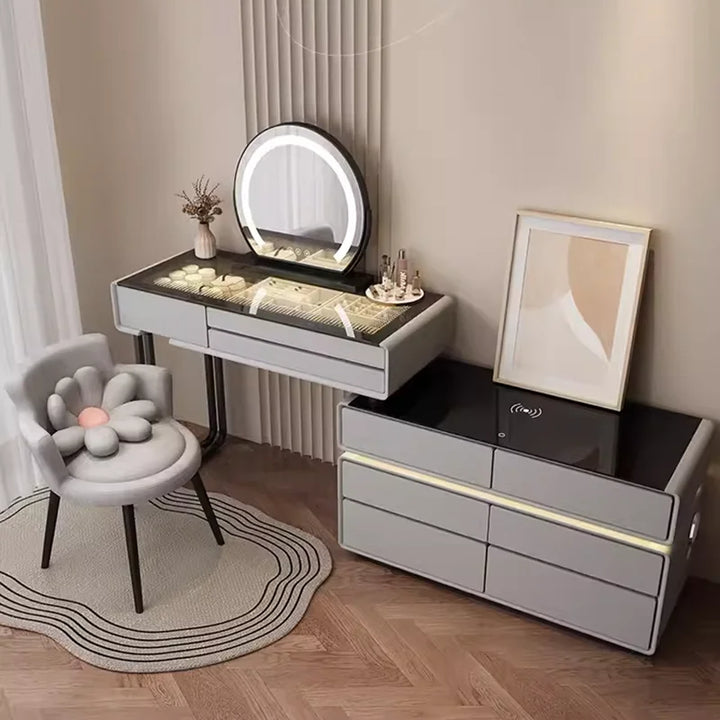 Luxury Nordic Bedroom Vanity Table Simplicity Modern Vanity Table Set Design Storage Drawers Meuble Chambre Home Furniture