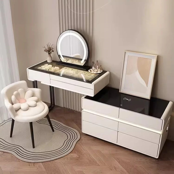 Luxury Nordic Bedroom Vanity Table Simplicity Modern Vanity Table Set Design Storage Drawers Meuble Chambre Home Furniture