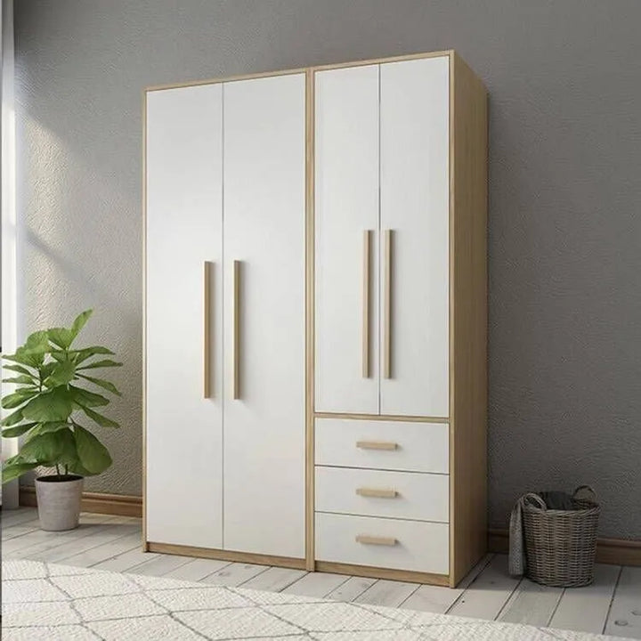 White Wardrobe Bedroom Luxury Display Design Simple Clothing Drying Rack Combination Closet Storage Roperos Wooden Furniture