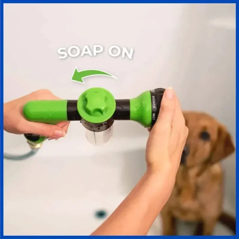 Dog Spray Shower Gun High-pressure Nozzle Hose 3 Mode Adjustable Pet Wash Cleaning Bath Water Foam Soap Sprayer Dog Clean Tool