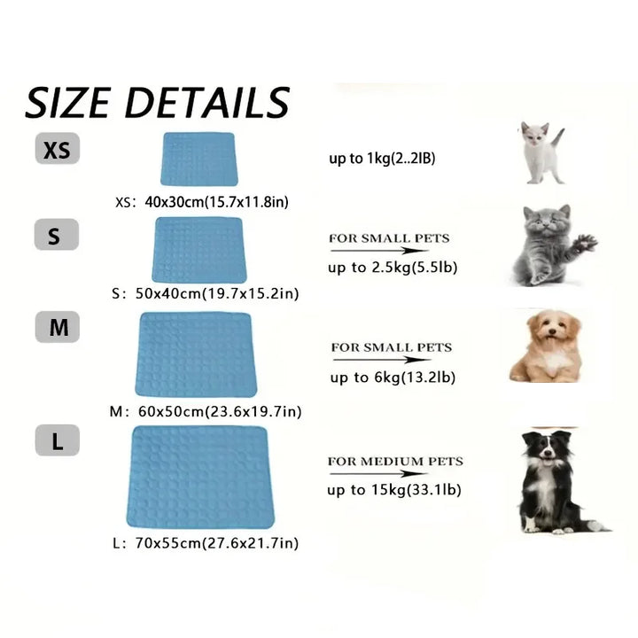 1pc, Dog Cooling Mat, Pet Cooling Pad, Summer Cooling Mat For-Dogs Cats, Pet Dog Self Cooling Mat, Pet Supplies