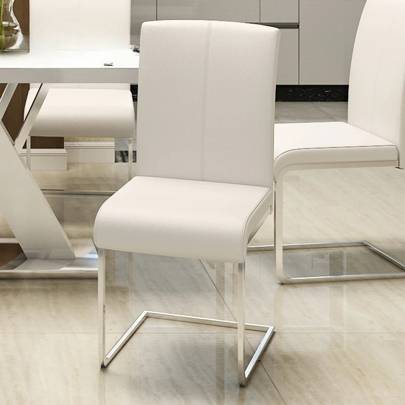 Office Restaurant Metal Dining Chairs Living Room Modern Kitchen Ergonomic Dining Chairs White Cadeira Home Furniture MR50DC