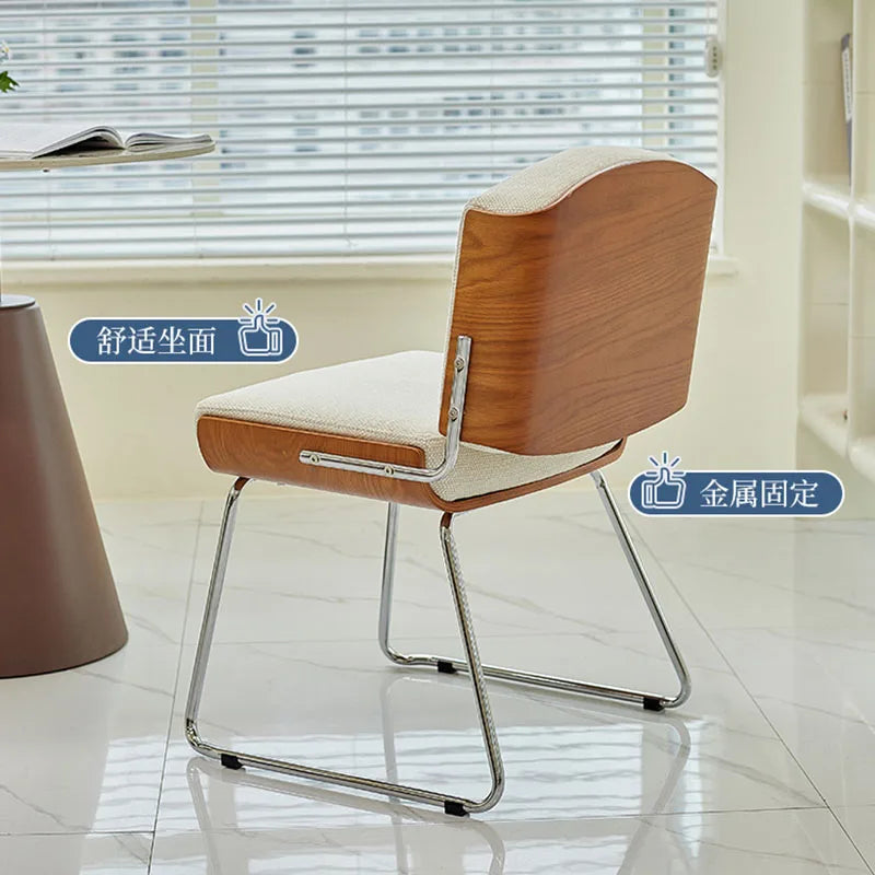 Retro Luxury Backrest Dining Chair Simple Modern Leisure Chair Bedroom Soft Bag Dressing Stool Cadeira 접이식 의자 Home Furniture AA