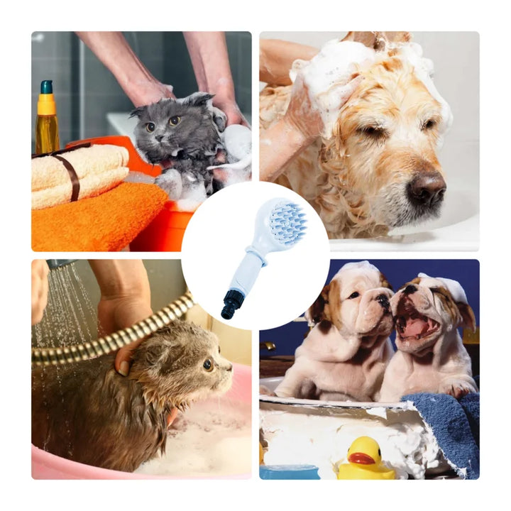 Dogs Shampoo Massager Brush 2 In 1 Bathroom Puppy Cat Massage Comb Grooming Shower Brush For Bathing Soft Brush Pet Accessories