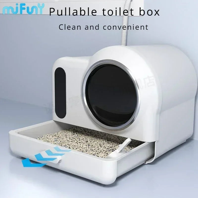 MiFuny Automatic Cat Litter Box Self Cleaning Smart Deodorization Cat Toilet Detachable Cat Litter Drawer Enclosed Pet Supplies