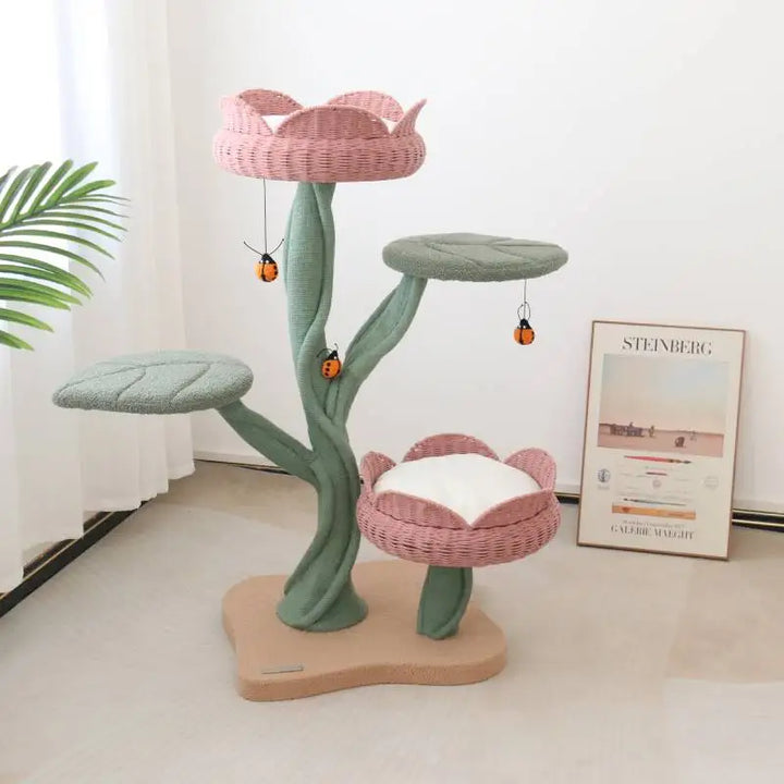 Cute Cat Climbing Frame Cat Nest Pet Supplies Cat Short Feet Cat Grinding Claw Scratching Board Tulip Cat Scratcher Tower