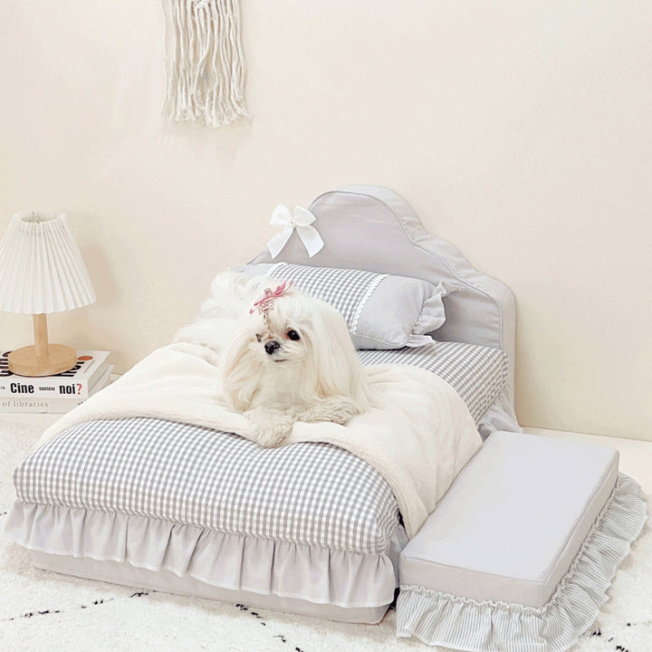 Pet Princess Bed Sofa Nest for Small Dogs and Cats -Pet Couch Cushion Plush Fleece Bed Sofa Kennel Nest Supplies Items Removable