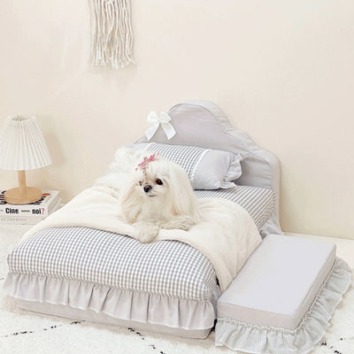 Pet Princess Bed Sofa Nest for Small Dogs and Cats -Pet Couch Cushion Plush Fleece Bed Sofa Kennel Nest Supplies Items Removable