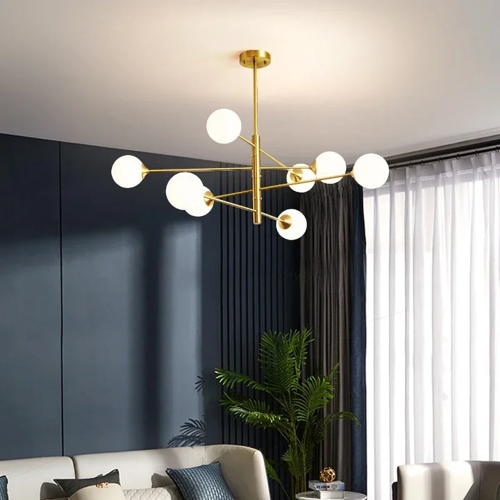 SANDYHA Home Decor Magic Beans Simple Led Ceiling Chandeliers Design Luxe Pendant Lamp Lighting Bedroom Table Dining Living Room