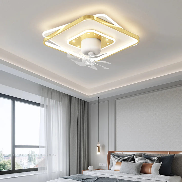 Ceiling Fan Modern LECeiling Lamp Remote Control Indoor Lighting Creative Living Room Bedroom Decorative Lamp Study Corridor