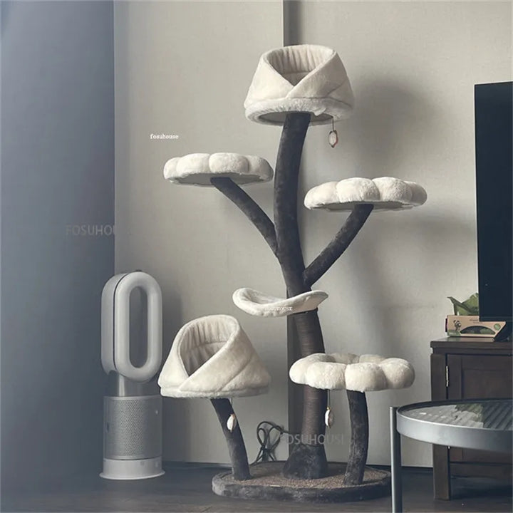 Modern Climbing Frame Household Pet Toys Simple Wrought Iron Bent Pole Cat Tree Pet Supplies Cat House Cat Tower With Platform M