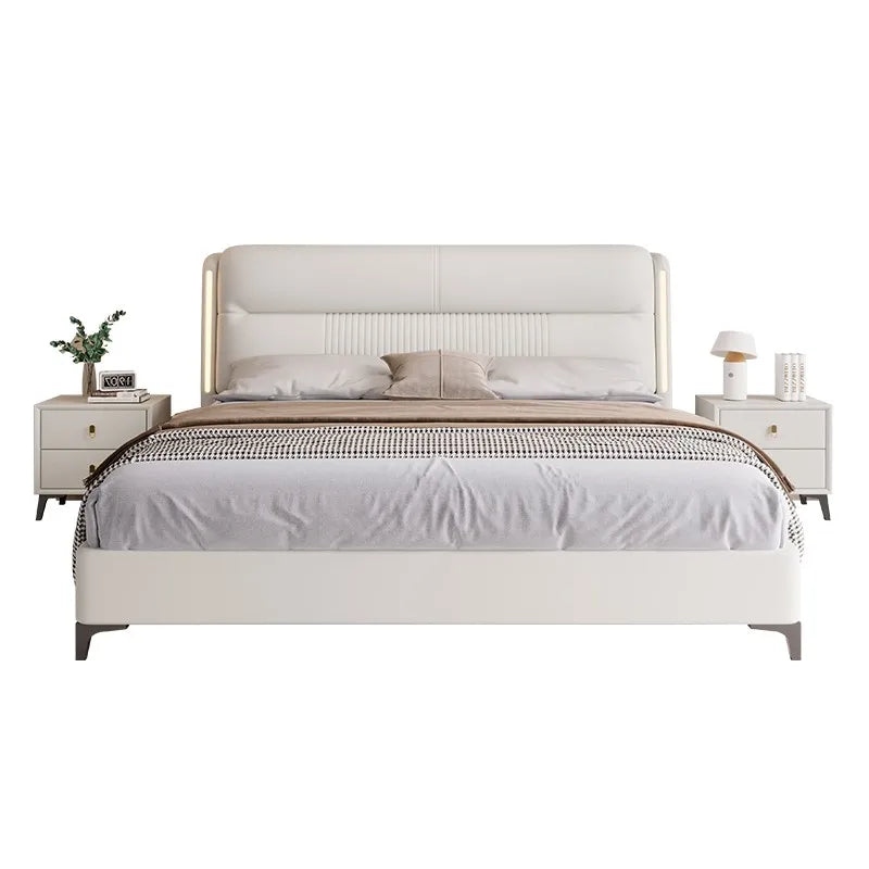 Unique Luxury Bed Modern Bedroom Lounge Minimalist Marriage Bed Storage Nordic Cama De Lujo Para Dormitorio European Furniture