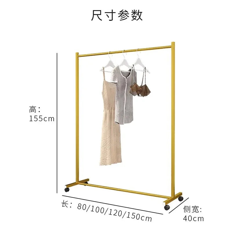 Standing Nordic Clothing Rack Golden Corner Bedroom Commercial Clothing Rack Hallway Percheros Para Ropa Modular Furniture