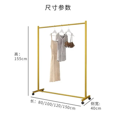 Standing Nordic Clothing Rack Golden Corner Bedroom Commercial Clothing Rack Hallway Percheros Para Ropa Modular Furniture
