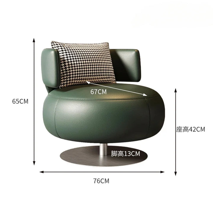 Luxury Single Sofa Chair Rotatable Living Room Balcony Lounge Swivel Business Sofa Chair Reception Luxury Divano Home Furniture