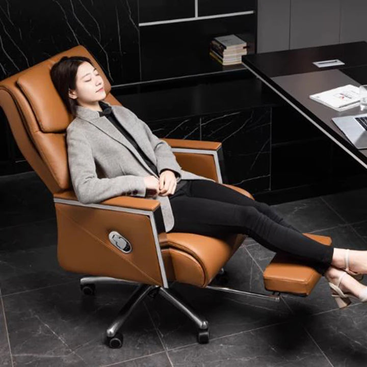 Ergonomic Office Chairs Comfortable Swivel Leather Rolling Study Office Chairs Gaming Chaise De Bureau Furniture Luxury