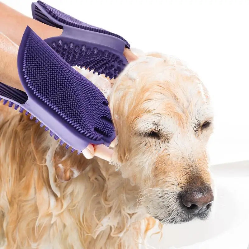 Bathroom Pet Dog Bath Brush Massage Gloves Soft Safety Pet Shower Brush Pet Accessories For Dogs And Cats Shower Washing