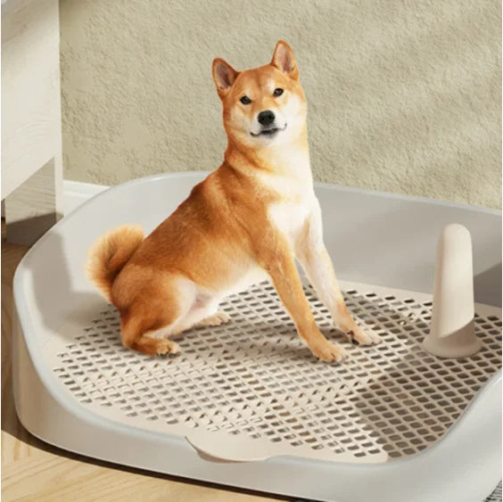 Portable Dog Toilet Tray Plastic Pet Potty Urinal Training Tub Easy To Clean Mesh Lattice Anti-Slide Puppy Cleaning Supplies