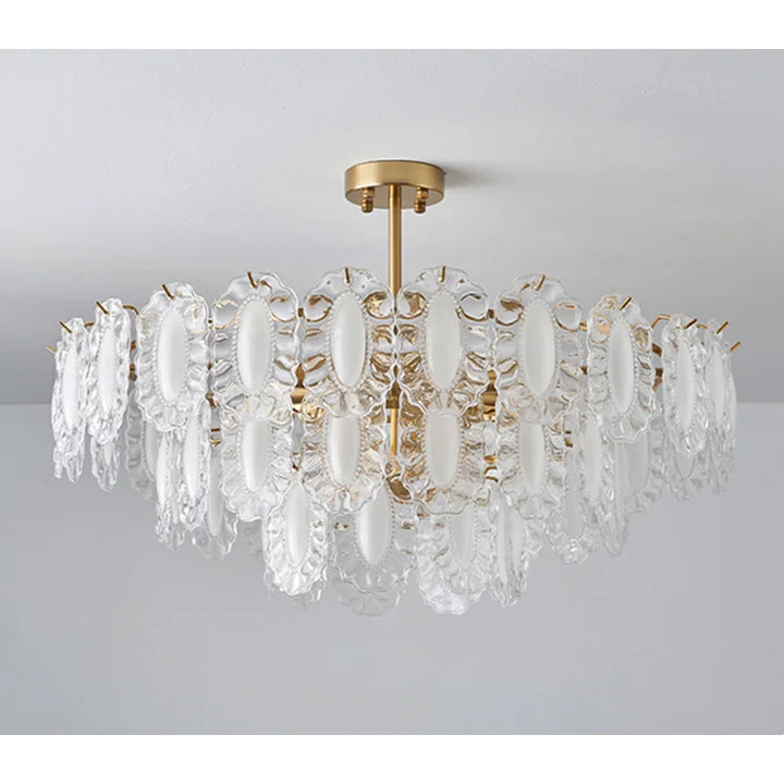 Modern Chandeliers Nordic Semi Flush Mount Ceiling Lamp Luxurious luster Ceiling Chandelier For Home Decor Lighting Fixture