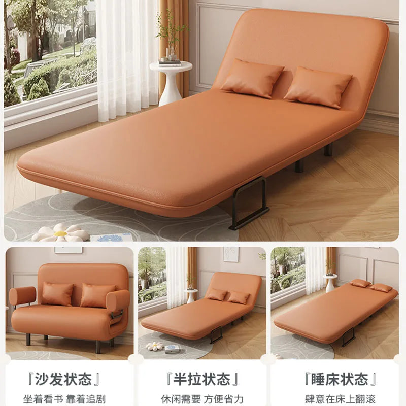 Sofa Leather Bed Single Luxury Girls Lazy Living Room Princess Adult Bed Frame Free Shipping Modern Cama Infantil Furniture