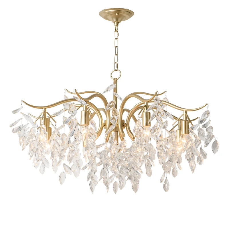 Crystal Chandeliers Gold Nordic LED Chandelier Modern Home Decor Luxury Lighting Kitchen Dining Living Room Bedroom pendant Lamp