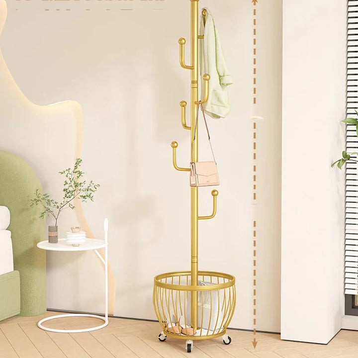 Storage Standing Coat Stand Children Shelf Open Space Saving Clothes Hanger Living Room Hallway Rack Para Ropa Home Furniture