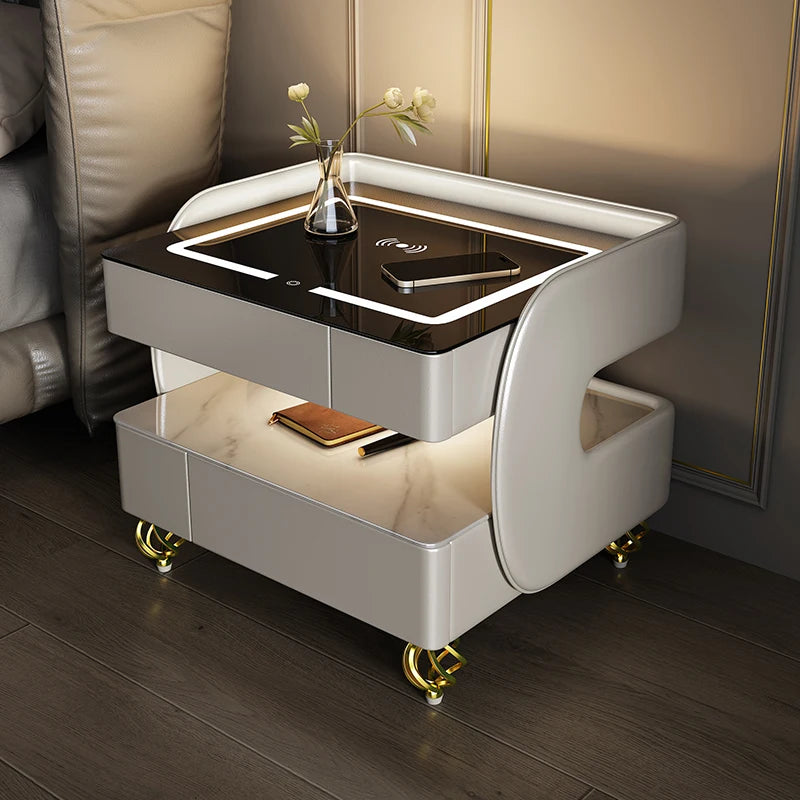 Trendy Garden Wood Modern Nightstands Corner Cabinet Nightstand Italian Unique Cajones De Dormitorio Bedroom Furniture WJ30XP