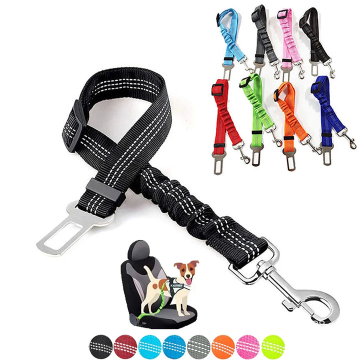 Dog Seat Belt,Retractable Dog Car Harness Adjustable Dog Seat Belt for Vehicle Nylon Pet Safety Seat Belts Heavy Duty & Elastic