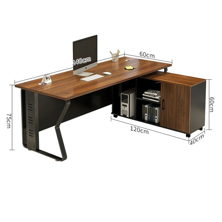 Boss Simplicity Office Desks Modern Charge Manager Steel Frame Office Desks Computer Mesa Escritorio Working Equipment QF50OD