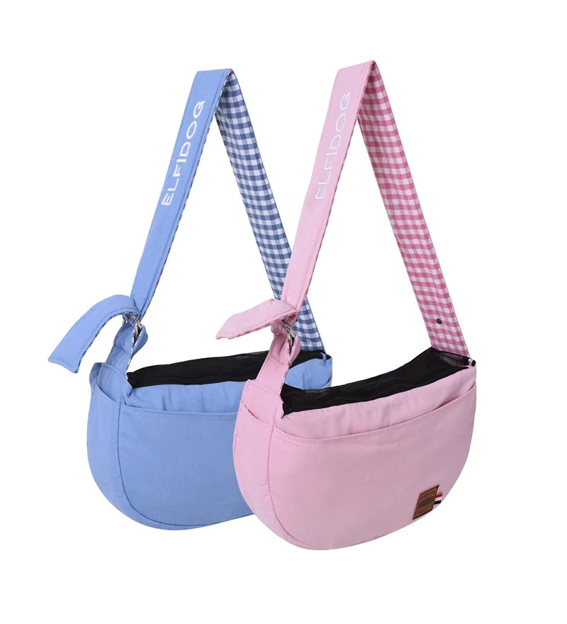 Luxury Dog Sling Carrier Bag Pink Blue Outdoor Travel Pet Puppy Small Cat Handbag Carrying Tote Pouch Chihuahua Yorkshire Goods