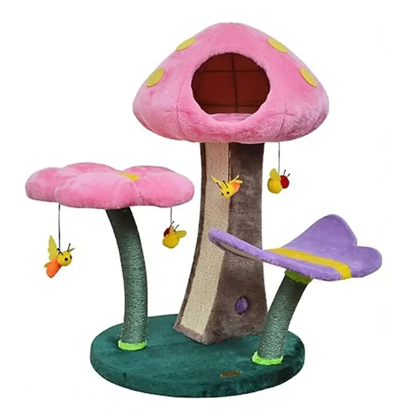 Flower Cat Climbing Frame Flower Extra Large Cat Tree Cat Jumping Platform Wood Tower for Cats Tree Cats Nest House Pet Products