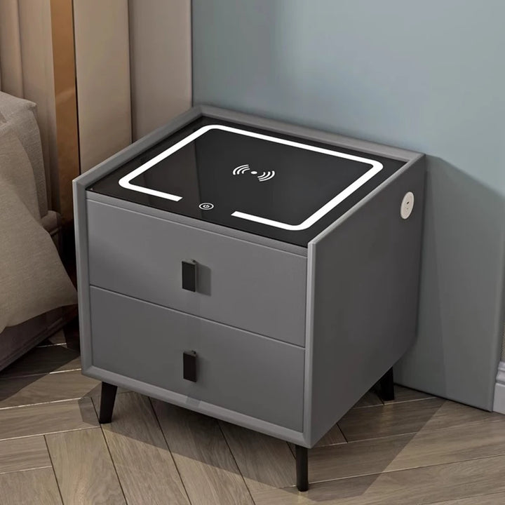 Charging Smart Night Table Nordic Wooden Dressers Hotel Storage Modern Nightstand Drawers Table De Chevet Bedrooms Furniture