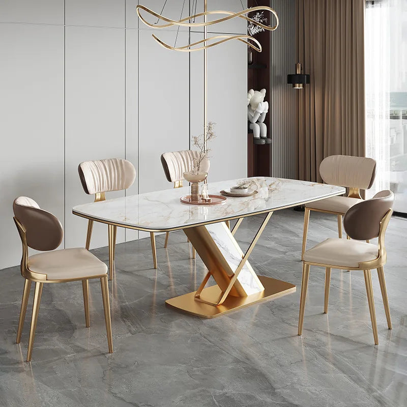 Italian Luxury Kitchen Chairs Gold Throne Designer Accent Dining Room Chairs Nordic Sillas Comedor Kitchen Furniture MQ50CY